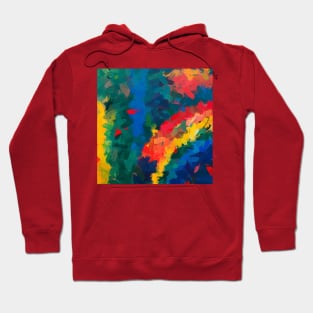 Tropical Night Abstract Painting Hoodie